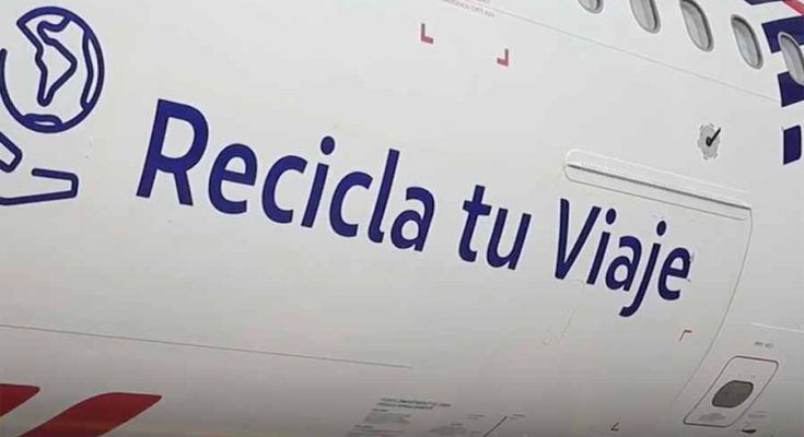 Reciclagem nos aviões da Latam