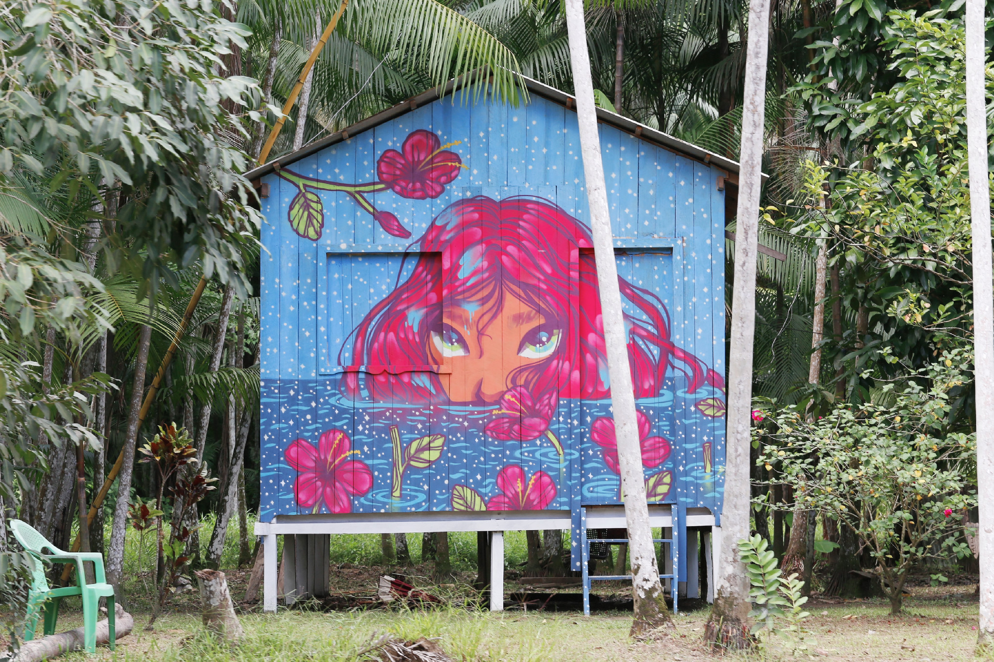 StreetArt casas ribeirinhas Amazônia