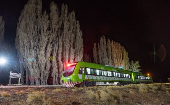 Trem noturno em Bariloche