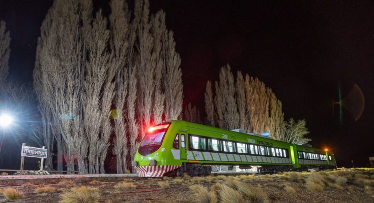 Trem noturno em Bariloche