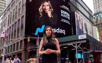 Brasileira no painel Nasdaq em NY